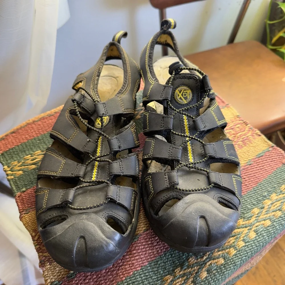 Mens Black Sandals Water‎ Shoes Hiking Outdoor Sport Size 10